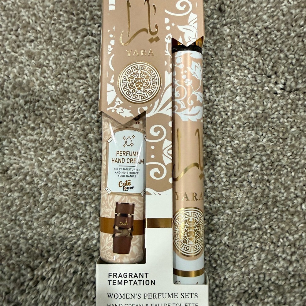 Yara  Perfume and Hand Cream Set - Gold and Cream